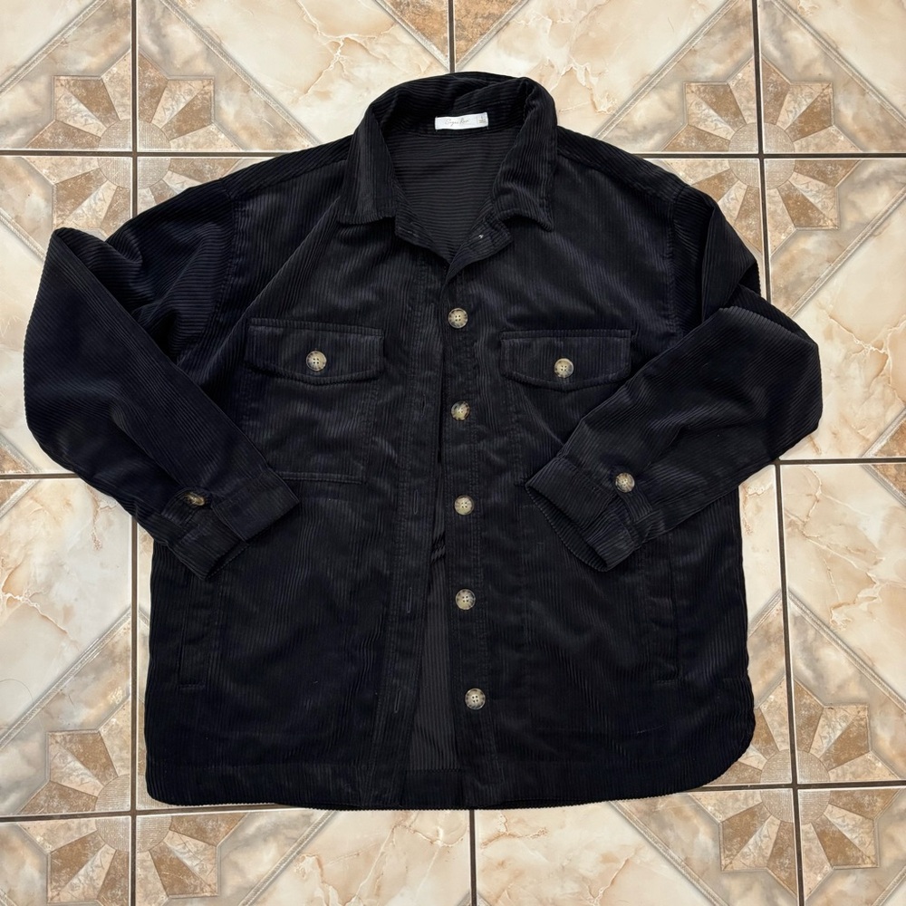 Sugar Rain Black Shacket Size L